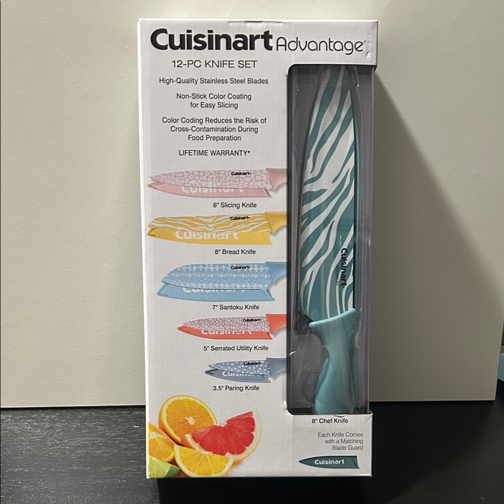 Cuisinart Advantage 12-Piece Knife Set with Vibrant Blades